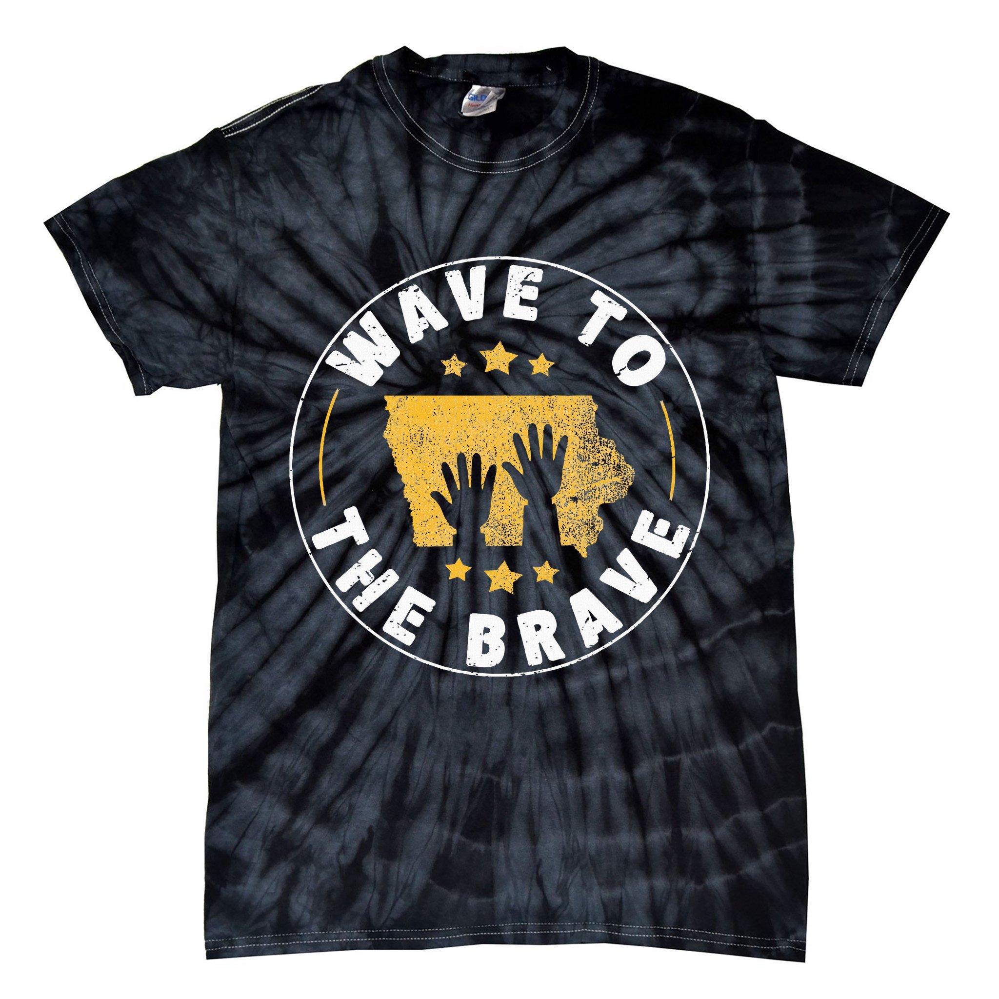 Iowa Wave To The Brave Football Childrens Hospital Tie-Dye T-Shirt