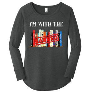 Im With The Banned Funny Book Readers I Read Banned Books Women's Perfect Tri Tunic Long Sleeve Shirt