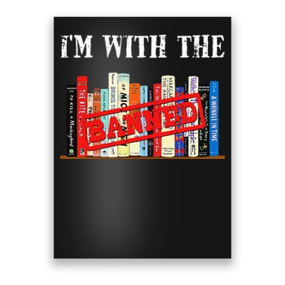 Im With The Banned Funny Book Readers I Read Banned Books Poster