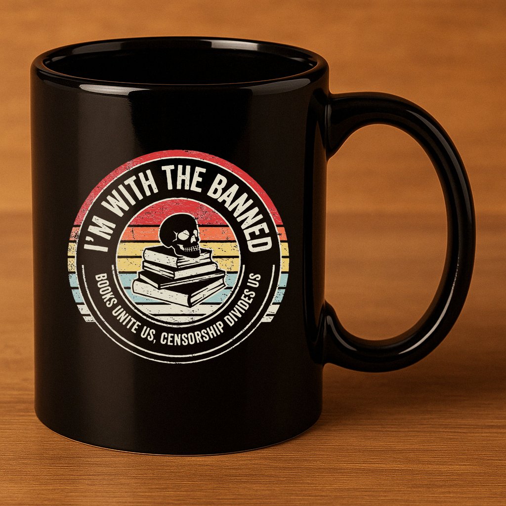 IM With The Banned Books Unite Us Censorship Divides Us 11oz C Handle Ceramic Mug
