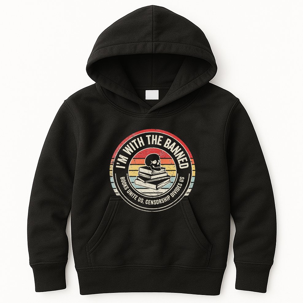 IM With The Banned Books Unite Us Censorship Divides Us Kids Hoodie