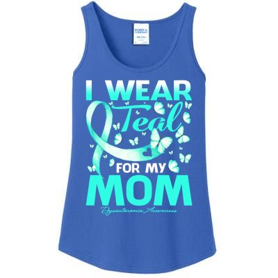 I Wear Teal For My Mom Dysautonomia Awareness Meaningful Gift Ladies Essential Tank