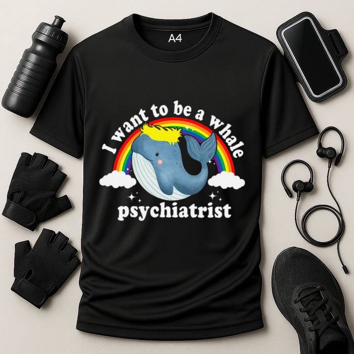 I Want To Be A Whale Psychiatrist Cooling Performance Crew T-Shirt