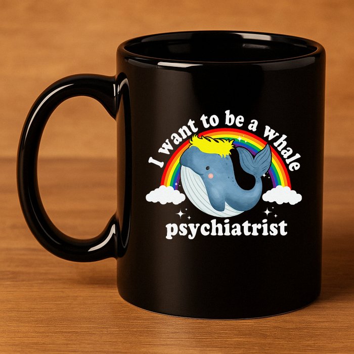 I Want To Be A Whale Psychiatrist 11oz C Handle Ceramic Mug