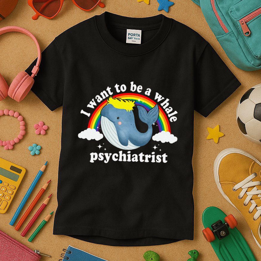 I Want To Be A Whale Psychiatrist Kids T-Shirt