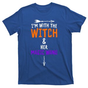 I'm With The Witch And Her Magic Wand Halloween T-Shirt