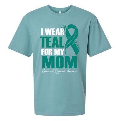 I Wear Teal For My Mom Ectodermal Dysphasia Awareness Gift Sueded Cloud Jersey T-Shirt