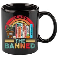 I'm with The Banned Books Lover 11oz C Handle Ceramic Mug