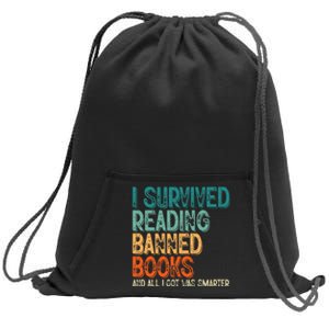 Im With The Banned I Survived Reading Banned Books Sweatshirt Cinch Pack Bag