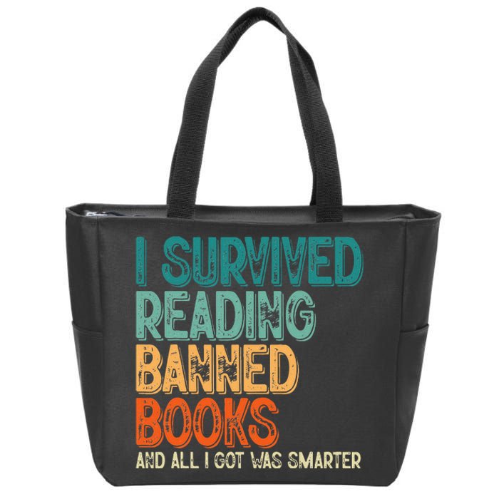 Im With The Banned I Survived Reading Banned Books Zip Tote Bag