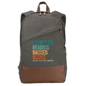 Im With The Banned I Survived Reading Banned Books Cotton Canvas Backpack