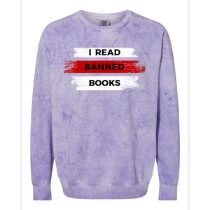 I'm With The Banned Funny Bookworm Banned Book Colorblast Crewneck Sweatshirt