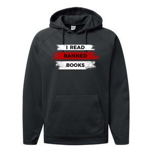 I'm With The Banned Funny Bookworm Banned Book Performance Fleece Hoodie