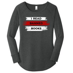 I'm With The Banned Funny Bookworm Banned Book Women's Perfect Tri Tunic Long Sleeve Shirt