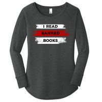 I'm With The Banned Funny Bookworm Banned Book Women's Perfect Tri Tunic Long Sleeve Shirt