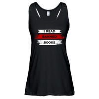 I'm With The Banned Funny Bookworm Banned Book Ladies Essential Flowy Tank