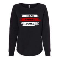 I'm With The Banned Funny Bookworm Banned Book Womens California Wash Sweatshirt