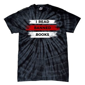 I'm With The Banned Funny Bookworm Banned Book Tie-Dye T-Shirt