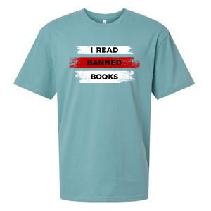 I'm With The Banned Funny Bookworm Banned Book Sueded Cloud Jersey T-Shirt