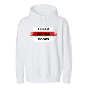 I'm With The Banned Funny Bookworm Banned Book Garment-Dyed Fleece Hoodie