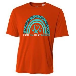 I Wear Teal For My Daughter Cervical Cancer Awareness Gift Cooling Performance Crew T-Shirt