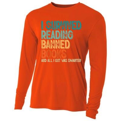 Im With The Banned I Survived Reading Banned Books Cooling Performance Long Sleeve Crew