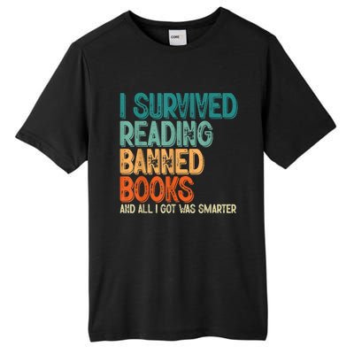 Im With The Banned I Survived Reading Banned Books Tall Fusion ChromaSoft Performance T-Shirt