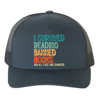 Im With The Banned I Survived Reading Banned Books Yupoong Adult 5-Panel Trucker Hat