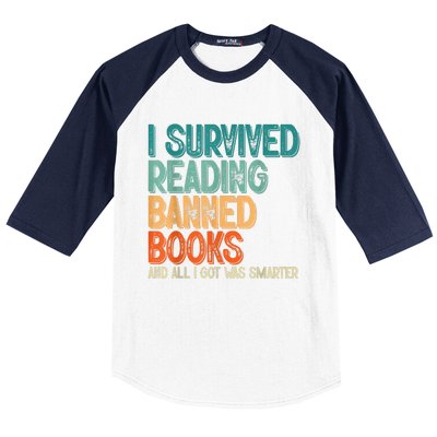 Im With The Banned I Survived Reading Banned Books Baseball Sleeve Shirt