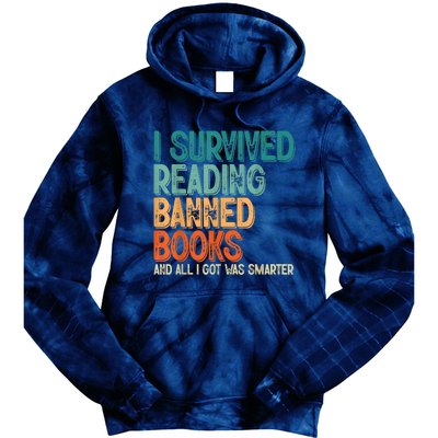 Im With The Banned I Survived Reading Banned Books Tie Dye Hoodie