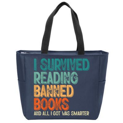 Im With The Banned I Survived Reading Banned Books Zip Tote Bag