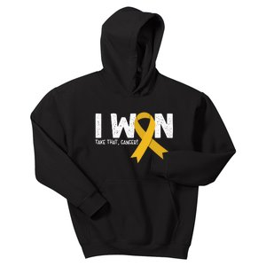 I Won Take That Cancer Childhood Cancer Survivor Kids Hoodie