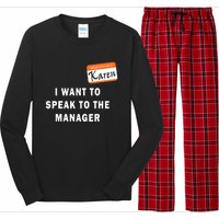 I Want To Speak To The Manager Karen Halloween Costume Funny Long Sleeve Pajama Set