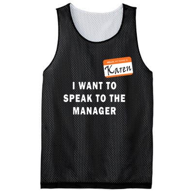 I Want To Speak To The Manager Karen Halloween Costume Funny Mesh Reversible Basketball Jersey Tank