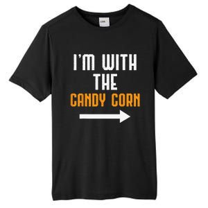 Im With The Candy Corn Costume Funny Halloween Couple Tall Fusion ChromaSoft Performance T-Shirt