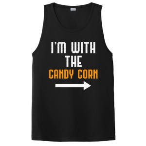 Im With The Candy Corn Costume Funny Halloween Couple PosiCharge Competitor Tank