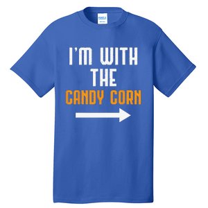 Im With The Candy Corn Costume Funny Halloween Couple Tall T-Shirt