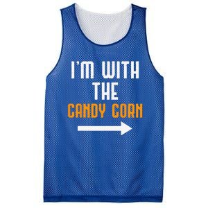 Im With The Candy Corn Costume Funny Halloween Couple Mesh Reversible Basketball Jersey Tank