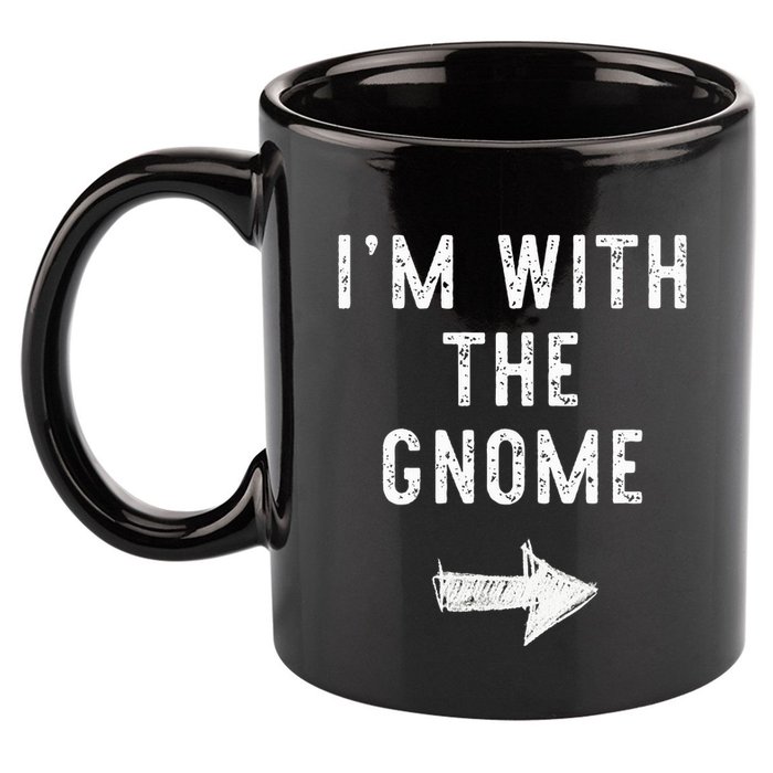 IM With The Gnome Costume Halloween Matching Couple 11oz C Handle Ceramic Mug
