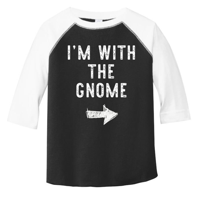 IM With The Gnome Costume Halloween Matching Couple Toddler Fine Jersey T-Shirt