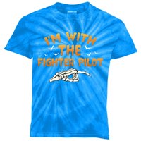 Im With The Fighter Pilot Pilothalloween Couples Costume Gift Kids Tie-Dye T-Shirt