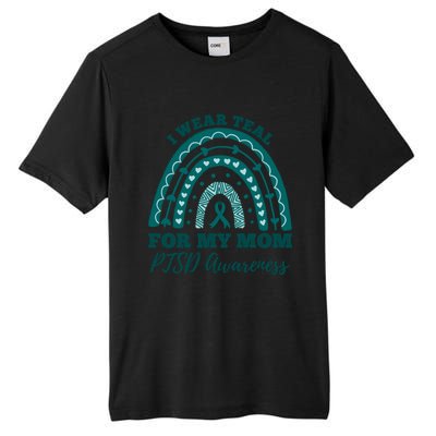 I Wear Teal For My Mom Ptsd Awareness Rainbow Meaningful Gift Tall Fusion ChromaSoft Performance T-Shirt