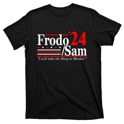 I Will Take The Ring To Mordor Frodo Sam Funny Quote T-Shirt