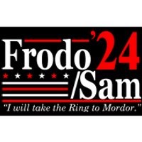 I Will Take The Ring To Mordor Frodo Sam Funny Quote Bumper Sticker