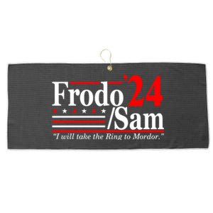 I Will Take The Ring To Mordor Frodo Sam Funny Quote Large Microfiber Waffle Golf Towel