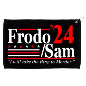 I Will Take The Ring To Mordor Frodo Sam Funny Quote Grommeted Golf Towel