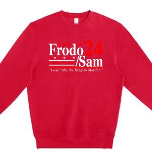 I Will Take The Ring To Mordor Frodo Sam Funny Quote Premium Crewneck Sweatshirt