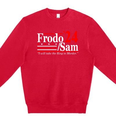 I Will Take The Ring To Mordor Frodo Sam Funny Quote Premium Crewneck Sweatshirt