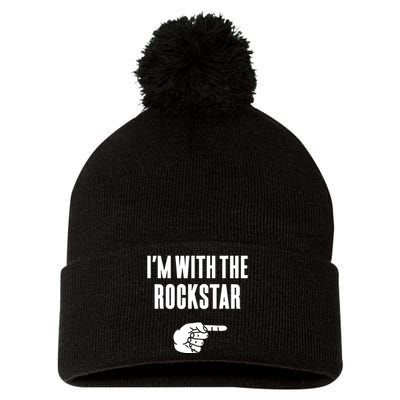 Im With The Rockstar Pom Pom 12in Knit Beanie