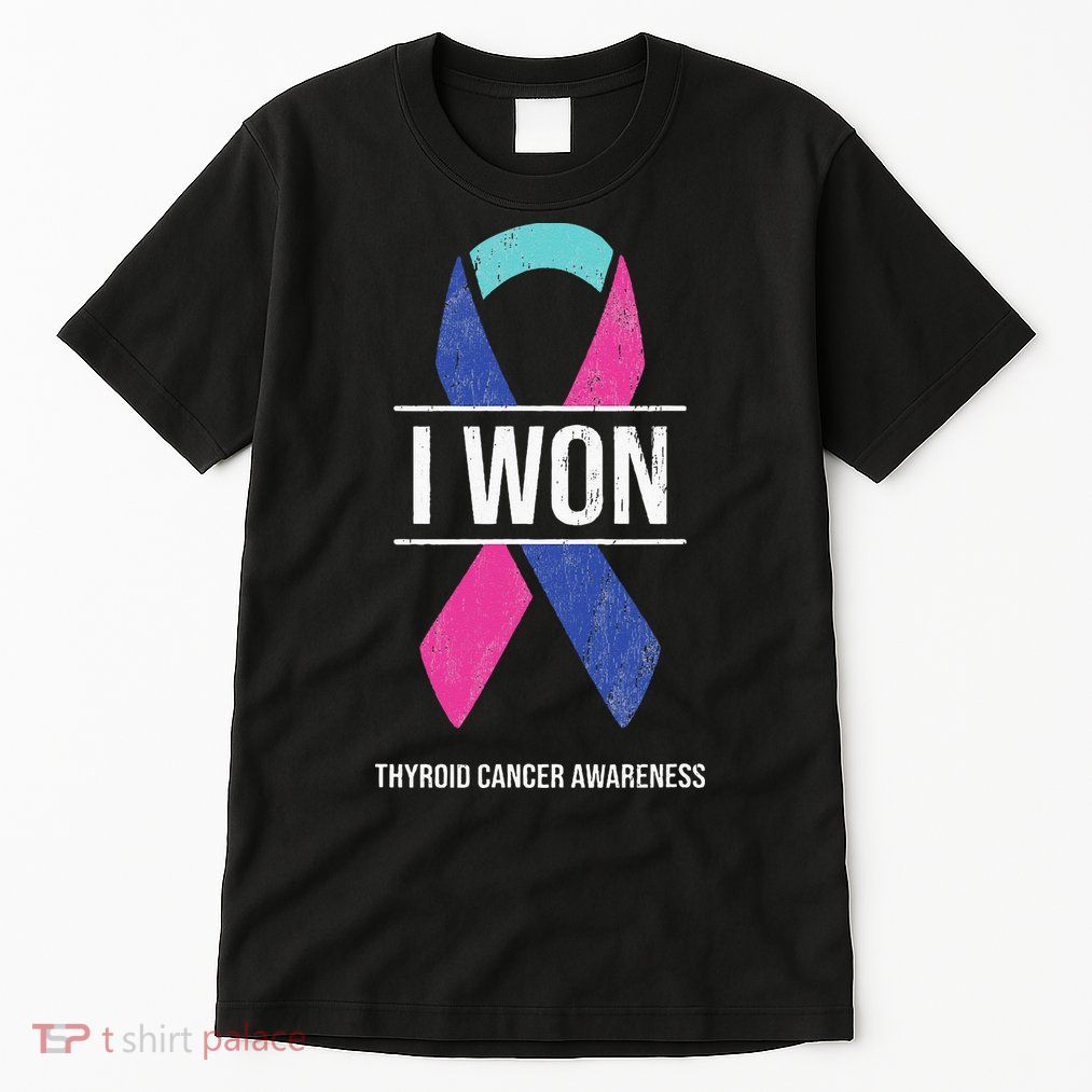 I Won Thyroid Cancer Awareness Thyroid Cancer Ribbon Tall T-Shirt